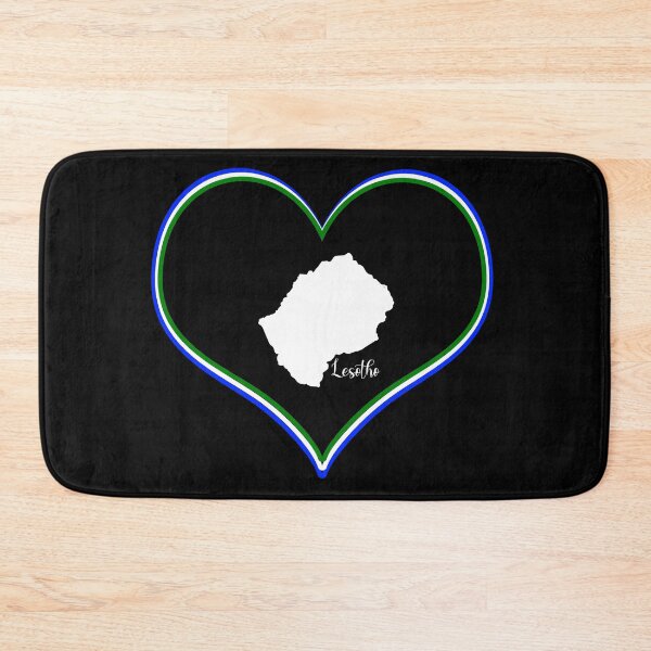 Item preview, Black heart Lesotho map designed and sold by Astralia.