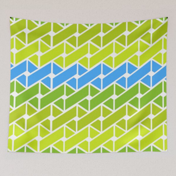 Item preview, Green Blue Overlapping Link Abstract Pattern designed and sold by CheeryDK.