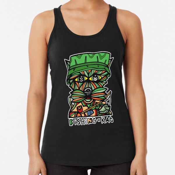 "Fishing Kat" Racerback Tank Top