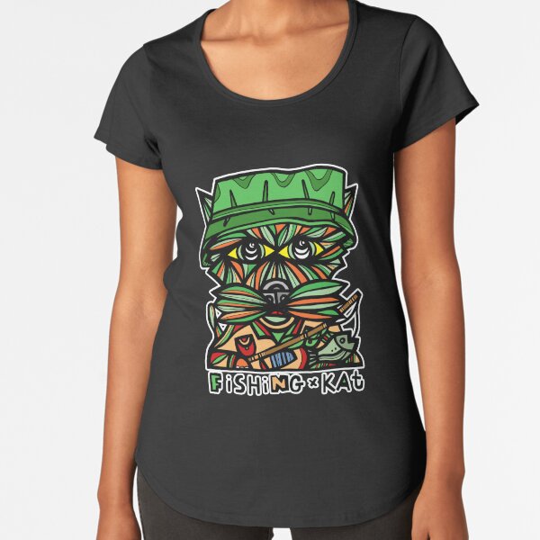 "Fishing Kat" Premium Scoop T-Shirt