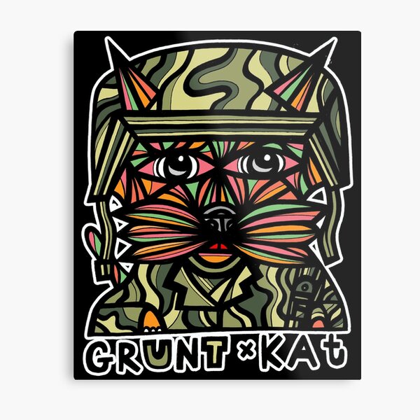 "Grunt Kat" Metal Print