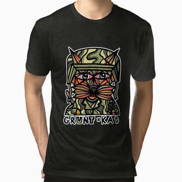 "Grunt Kat" Tri-blend T-Shirt