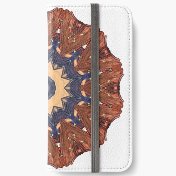 Brown Star Mandala iPhone Wallet