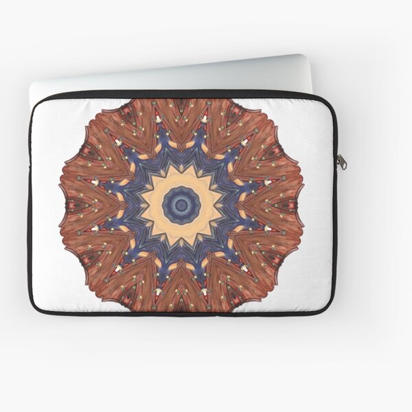 Brown Star Mandala Laptop Sleeve