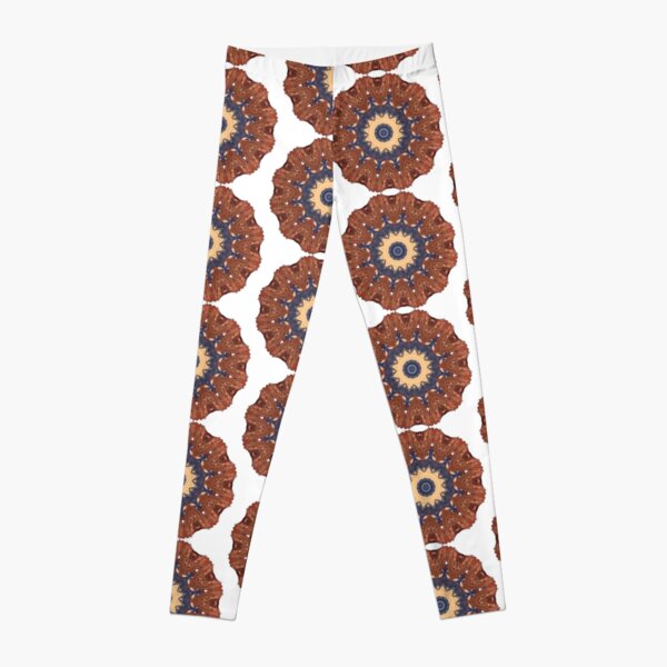 Brown Star Mandala Leggings