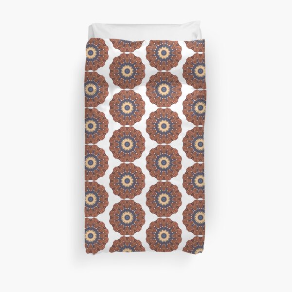 Brown Star Mandala Duvet Cover