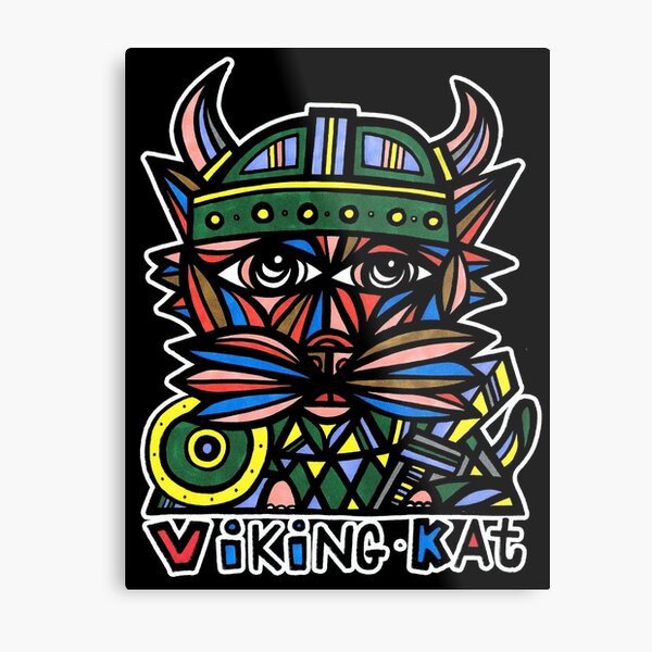 "Viking Kat" Metal Print