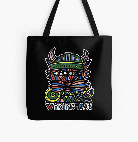 "Viking Kat" All Over Print Tote Bag