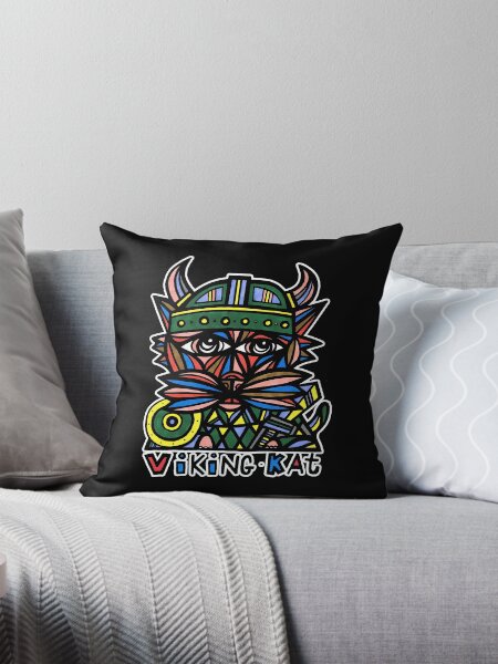 "Viking Kat" Throw Pillow