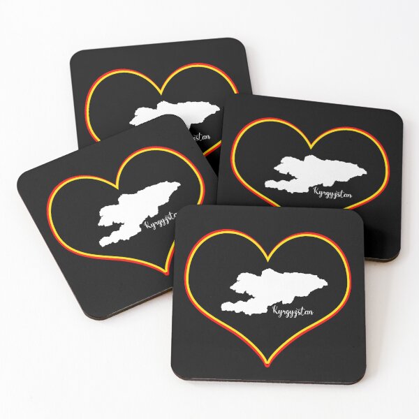 Item preview, Black heart map Kyrgyzstan designed and sold by Astralia.