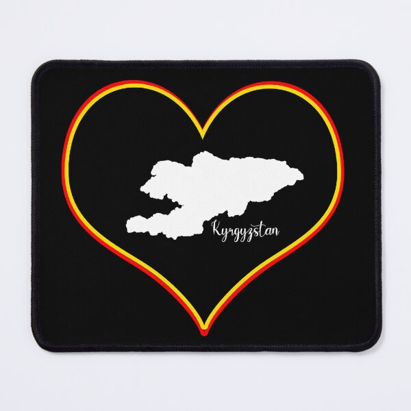 Item preview, Black heart map Kyrgyzstan designed and sold by Astralia.