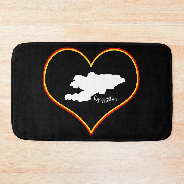 Item preview, Black heart map Kyrgyzstan designed and sold by Astralia.