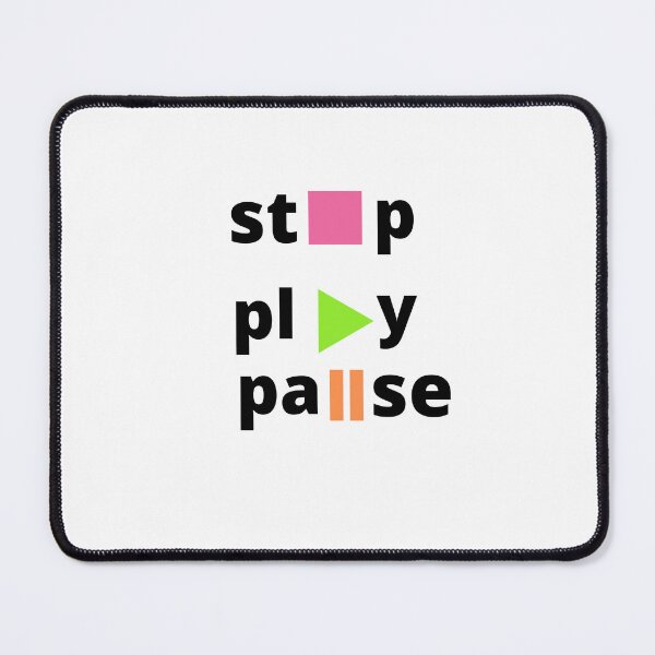 Item preview, stop play pause funny sticker designed and sold by Lachkarstore.