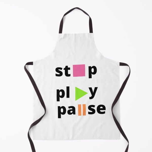 Item preview, stop play pause funny sticker designed and sold by Lachkarstore.