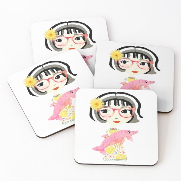 Item preview, Girl with Dolphin / Maisie & Moon designed and sold by ruby + acorn.