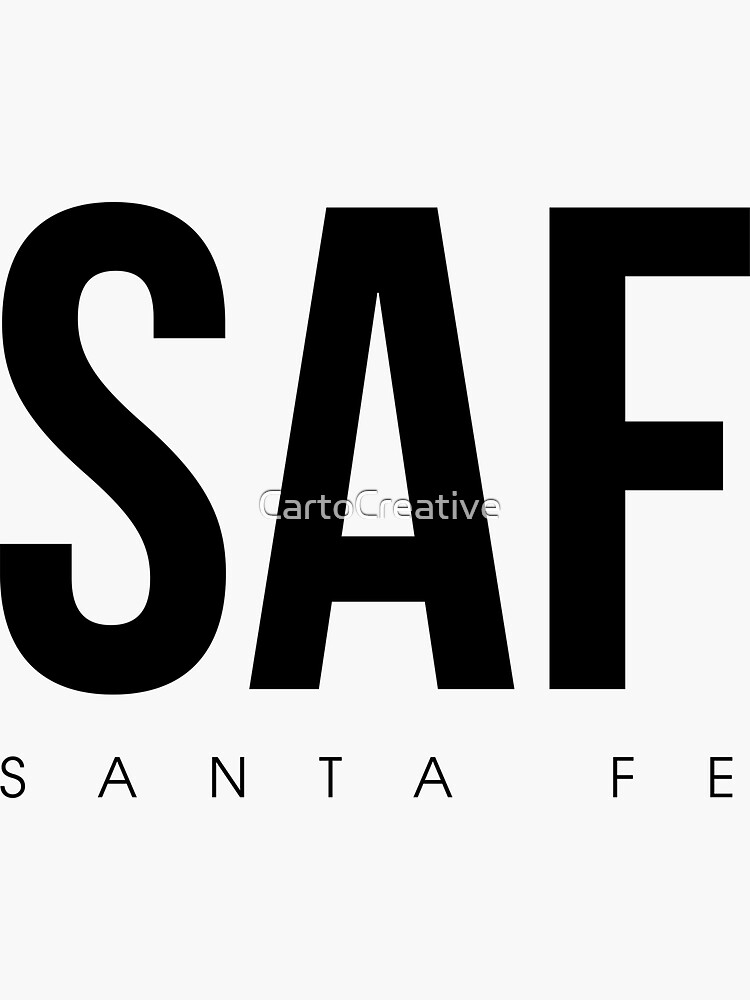 "SAF Santa Fe Airport Code" Sticker for Sale by CartoCreative Redbubble