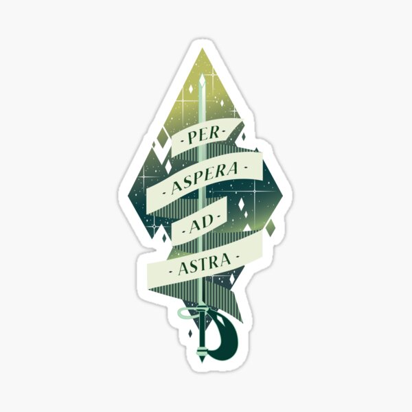 Per Aspera Ad Astra in Nebula Sticker