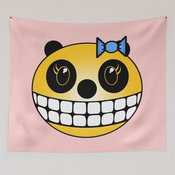 Item preview, Girl Panda - Yellow with Blue Ribbon designed and sold by RawSunArt.