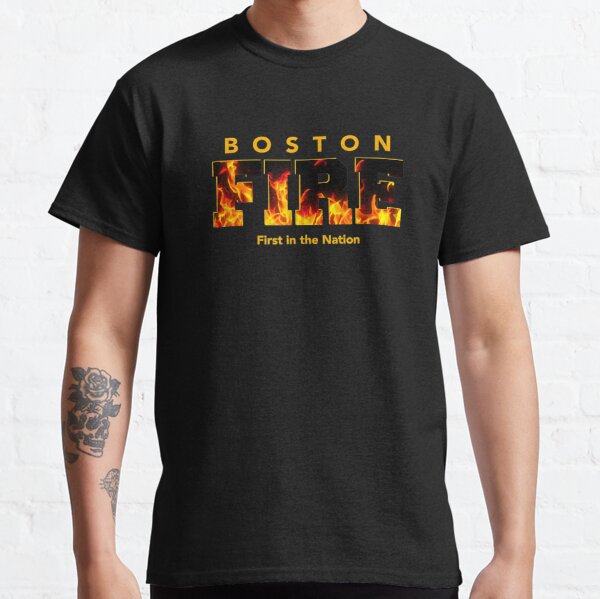 New Fire Department Boston City Massachusetts FireFighter Rescue T-Shirt
