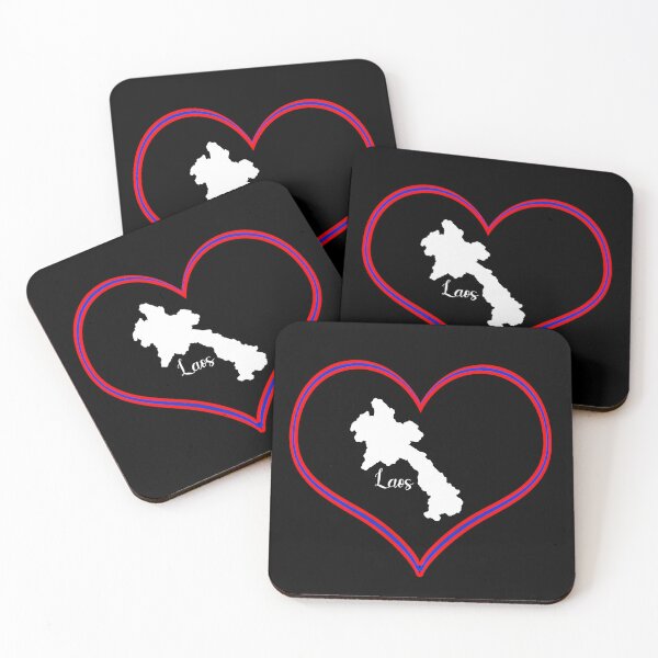 Item preview, Black heart map Laos designed and sold by Astralia.