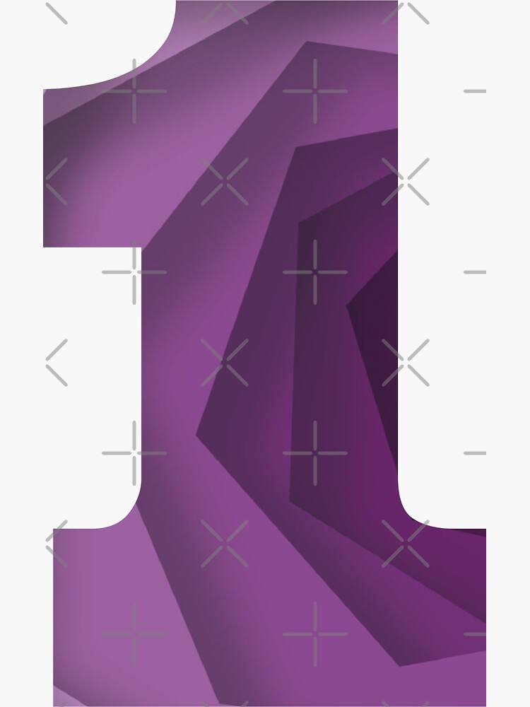 "Number 1 black background" Sticker for Sale by Cuddlydesign | Redbubble