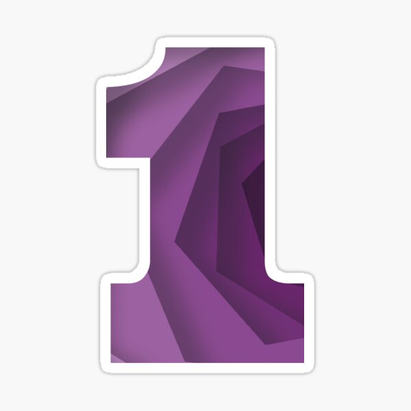 "Number 1 black background" Sticker for Sale by Cuddlydesign | Redbubble