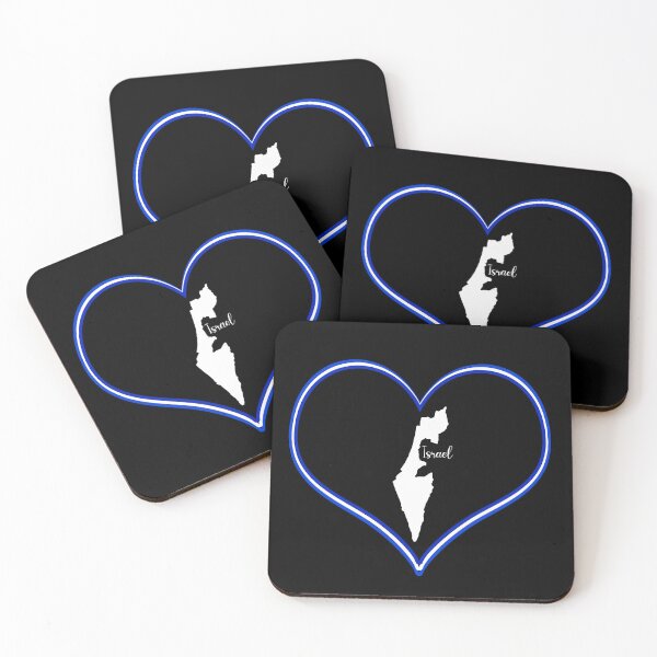 Item preview, Black heart map Israel designed and sold by Astralia.