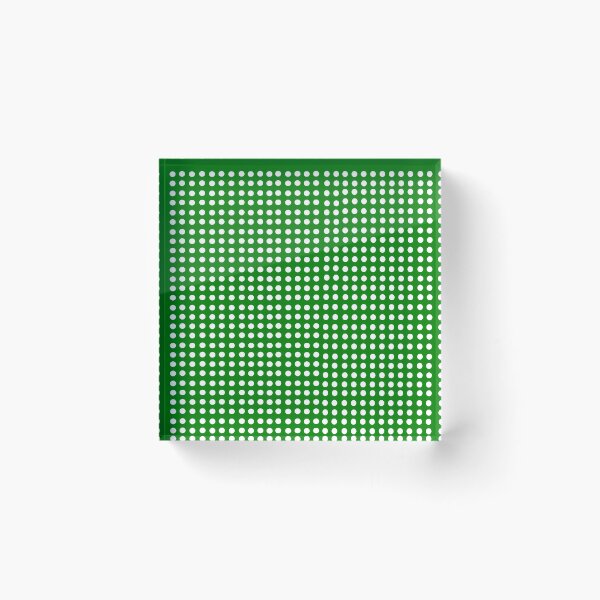 Item preview, White polka dots on green: pop of color, wow factor, decor, accent piece, gift idea, stickers, phone covers, coffee cups, wall clock designed and sold by Becky Hunter.
