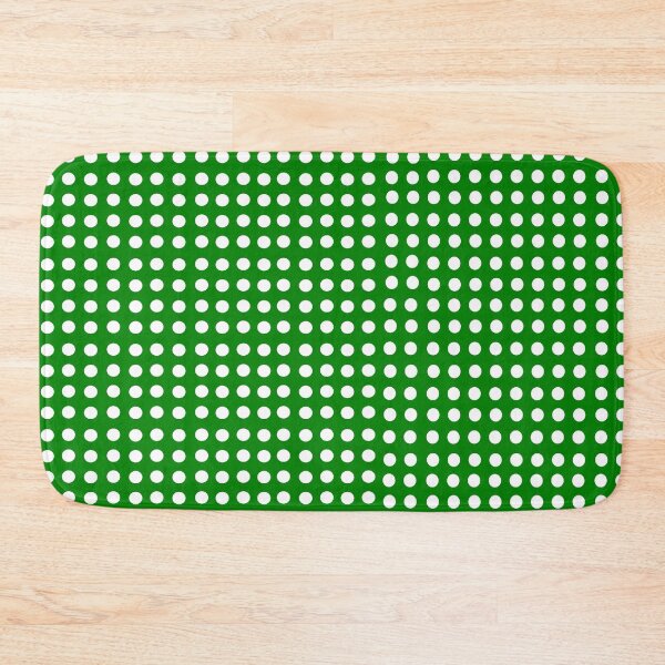 Item preview, White polka dots on green: pop of color, wow factor, decor, accent piece, gift idea, stickers, phone covers, coffee cups, wall clock designed and sold by Becky Hunter.