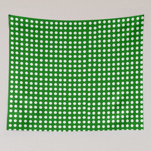 Item preview, White polka dots on green: pop of color, wow factor, decor, accent piece, gift idea, stickers, phone covers, coffee cups, wall clock designed and sold by Becky Hunter.