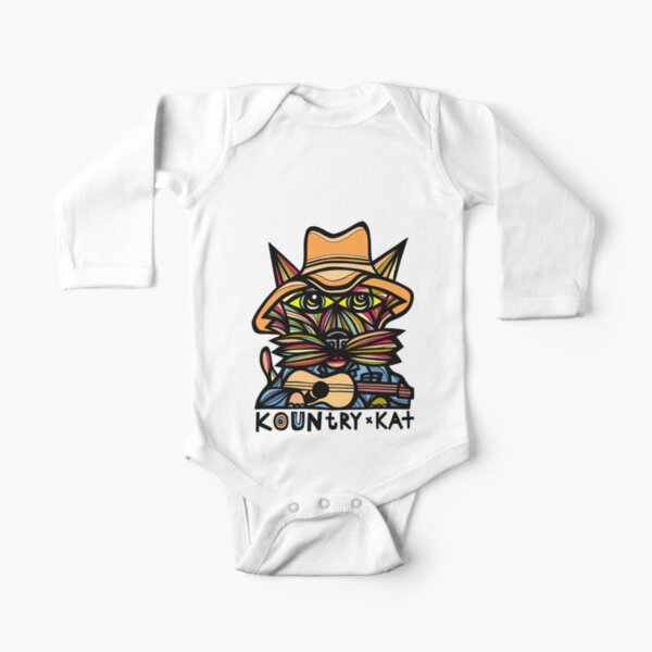 "Kountry Kat" Long Sleeve Baby One-Piece