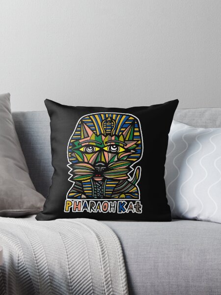 "Pharaoh Kat" Throw Pillow