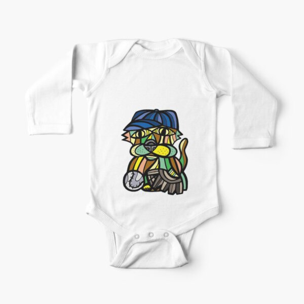 "Baseball Kat" Long Sleeve Baby One-Piece