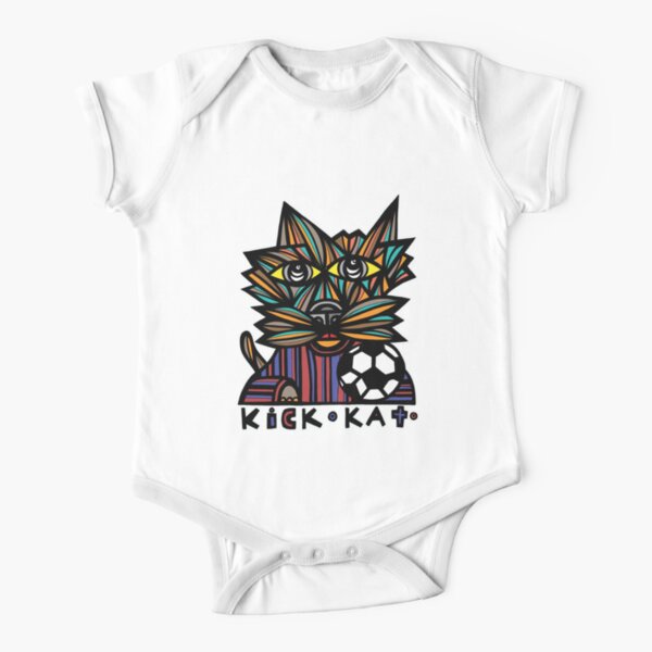 "Kick Kat" Short Sleeve Baby One-Piece