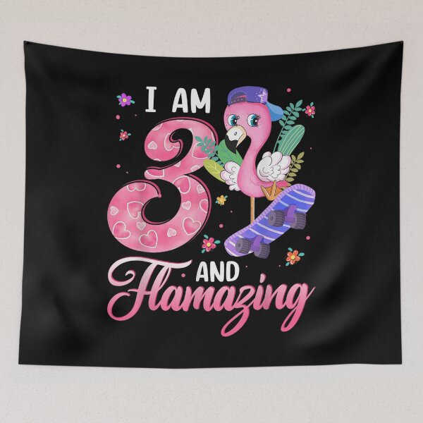Item preview, Flamingo I Am 3 And Flamazing 3rd Birthday Flamingo Girls  designed and sold by doriaali.