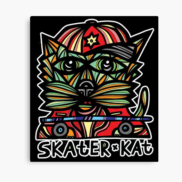 "Skater Kat" Canvas Print