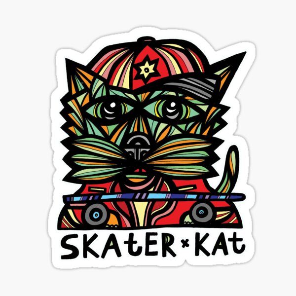 "Skater Kat" Sticker