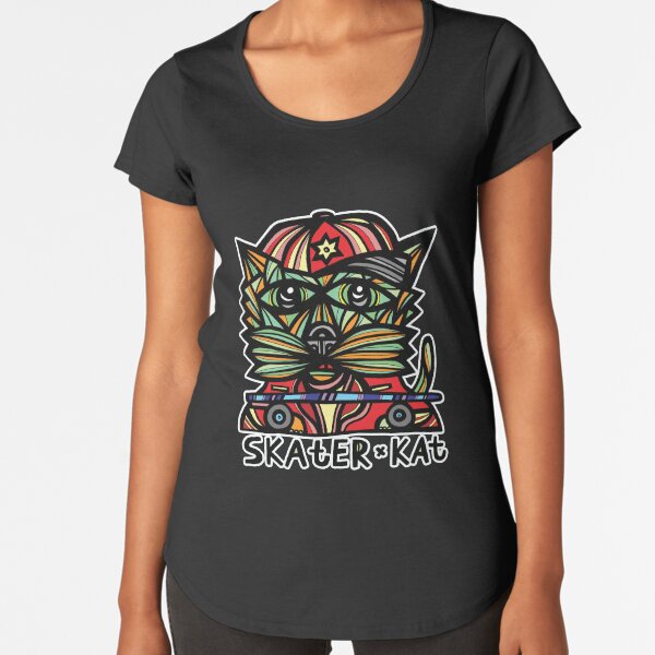 "Skater Kat" Premium Scoop T-Shirt