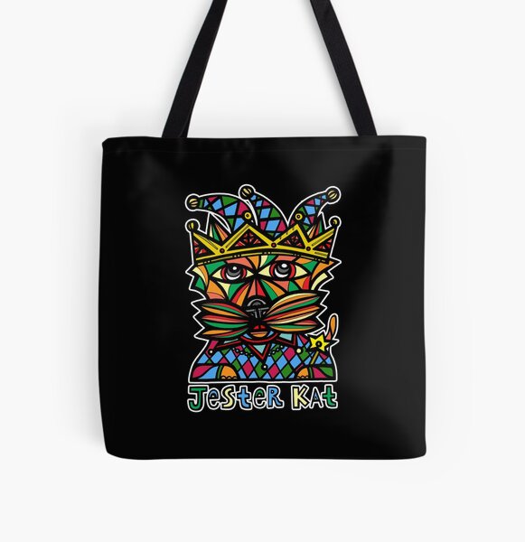 "Jester Kat" All Over Print Tote Bag