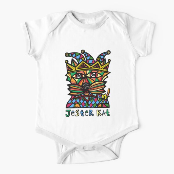 "Jester Kat" Short Sleeve Baby One-Piece