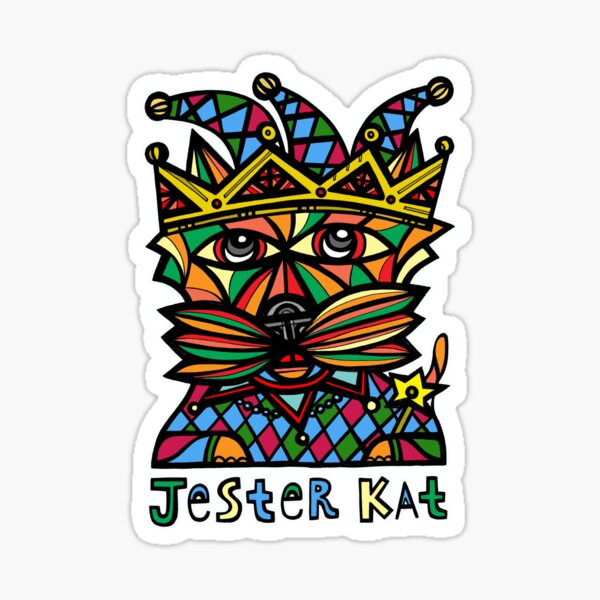 "Jester Kat" Sticker