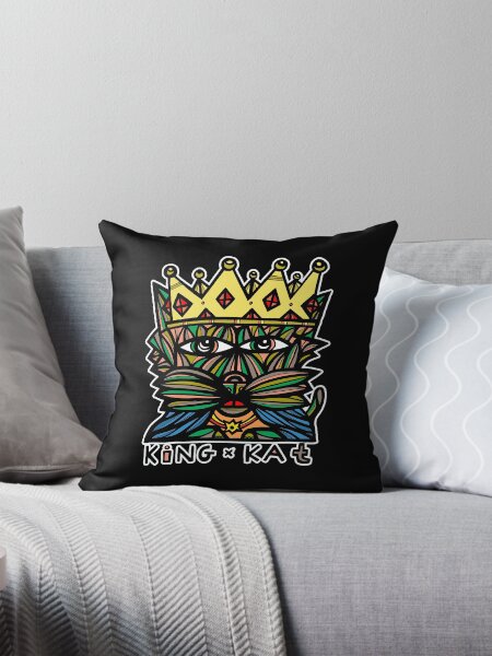 "King Kat" Throw Pillow