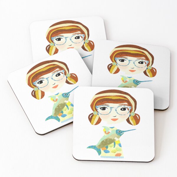 Item preview, Girl with Swordfish / Polly & Prank designed and sold by ruby + acorn.