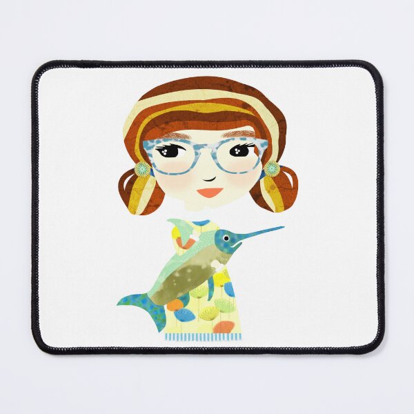 Item preview, Girl with Swordfish / Polly & Prank designed and sold by ruby + acorn.