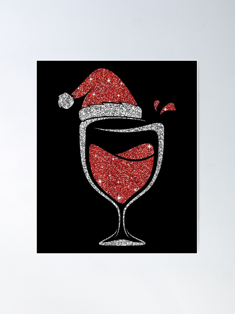 Womens Wine Glasses Santa Hat Christmas Funny Wine Lover Gifts