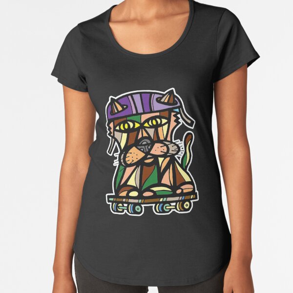 "Skater Kat" Premium Scoop T-Shirt