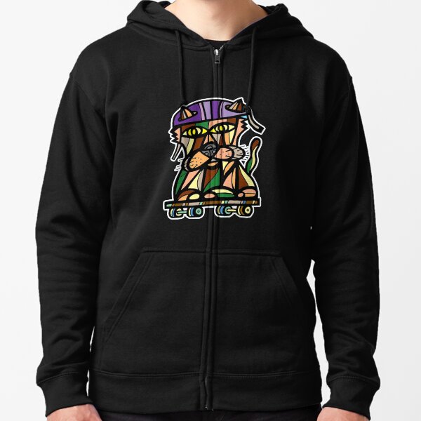 "Skater Kat" Zipped Hoodie