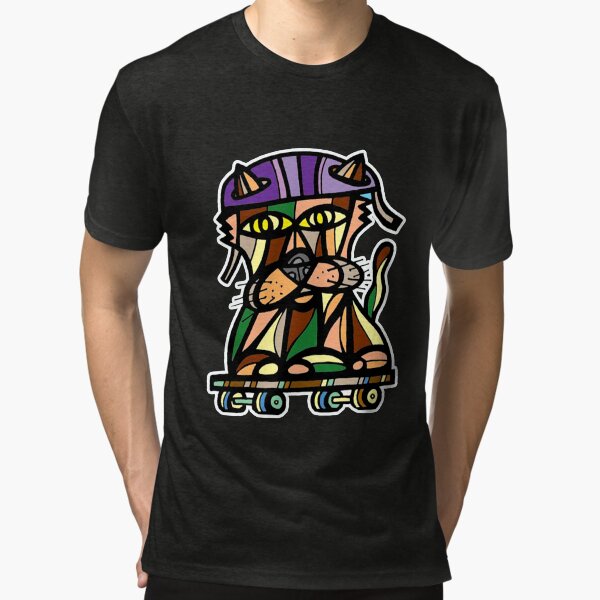 "Skater Kat" Tri-blend T-Shirt