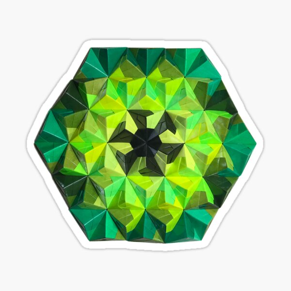 Origami Oh-Seven-Two Green Sticker