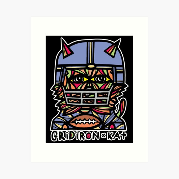 "GridIron Kat" Art Print